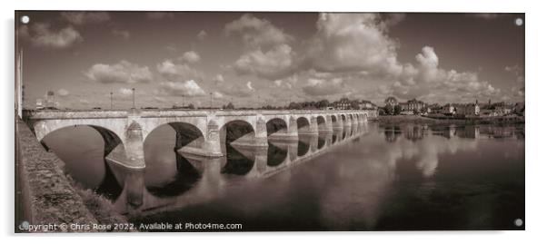 River Loire, Saumur Acrylic by Chris Rose