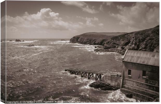 Lizard Point. The old lifeboat station. Canvas Print by Chris Rose