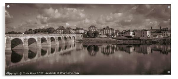 River Loire, Saumur Acrylic by Chris Rose