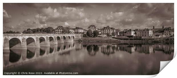 River Loire, Saumur Print by Chris Rose