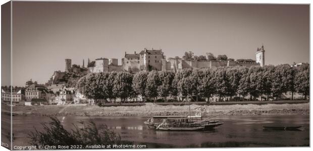 Chinon chateau Canvas Print by Chris Rose
