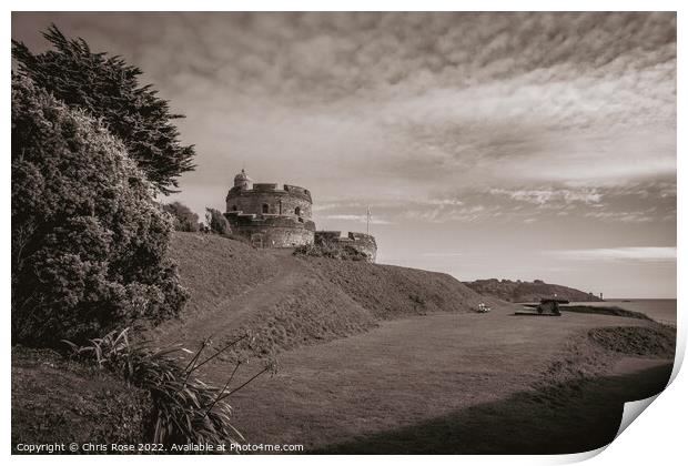 St Mawes Castle, Cornwall Print by Chris Rose