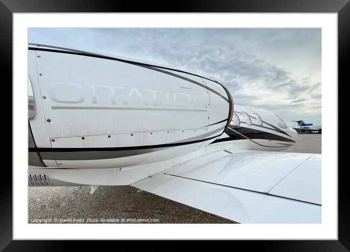 Cessna Citation Jet Engine Framed Mounted Print by David Pyatt