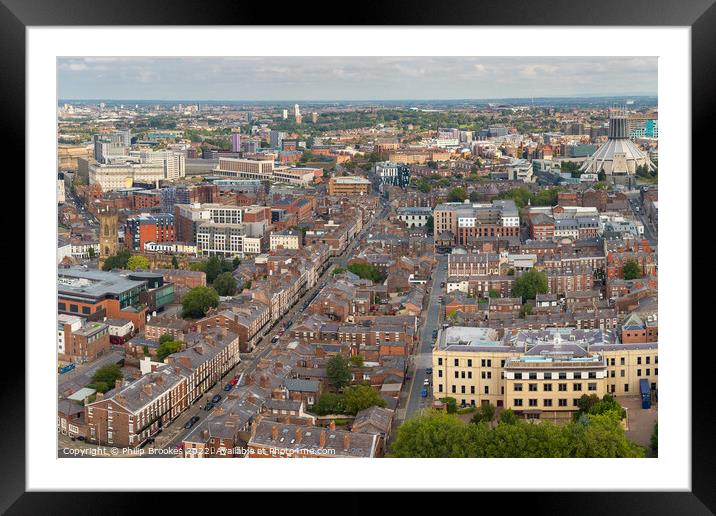 Liverpool, Georgian Quarter Framed Mounted Print by Philip Brookes