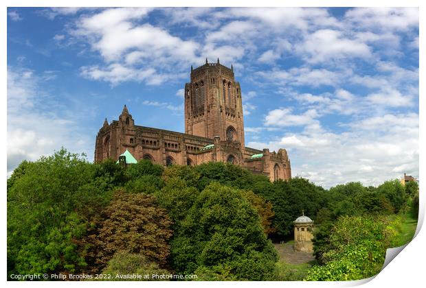 Liverpool Anglican Cathedral Print by Philip Brookes