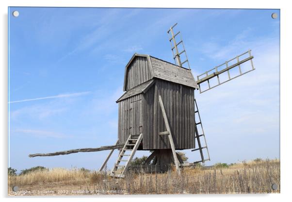 Traditional Windmill, Öland, Sweden Acrylic by Imladris 