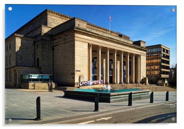 Sheffield City Hall Acrylic by Darren Galpin