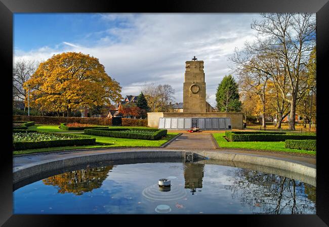 Cenotaph and Gardens, Clifton Park, Rotherham   Framed Print by Darren Galpin