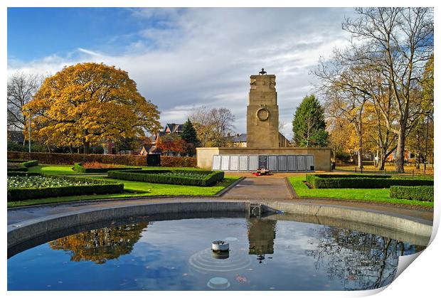 Cenotaph and Gardens, Clifton Park, Rotherham   Print by Darren Galpin
