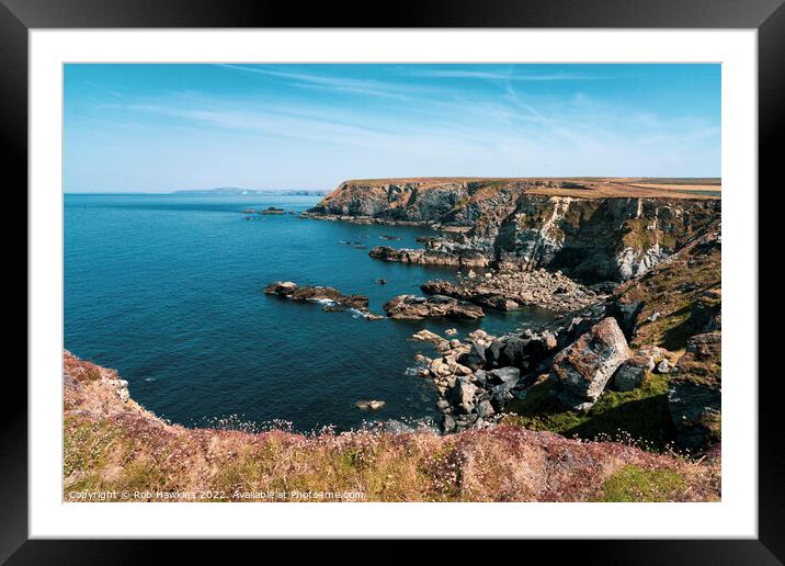 Godrevy coast seascape Framed Mounted Print by Rob Hawkins
