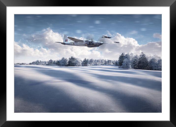 Out In The Snow Framed Mounted Print by J Biggadike