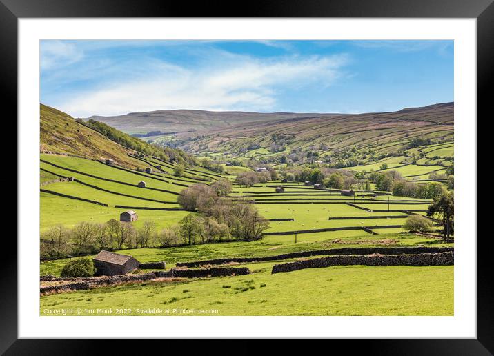 Swaledale View Framed Mounted Print by Jim Monk