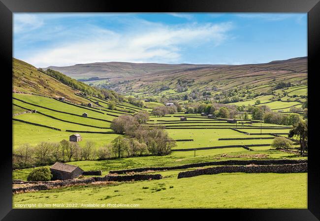 Swaledale View Framed Print by Jim Monk