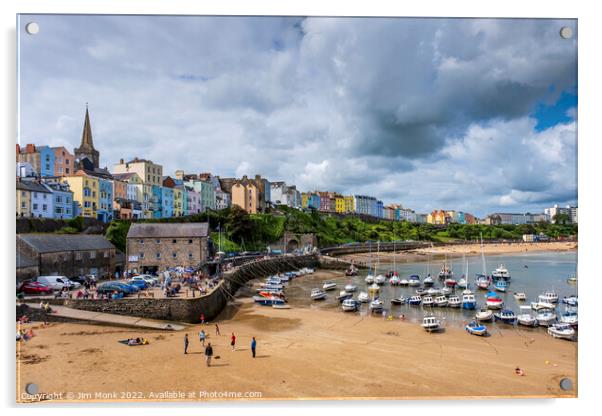 Harbour and North Beach - Tenby Acrylic by Jim Monk