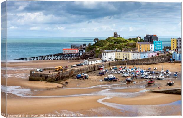 North Beach and Harbour, Tenby Canvas Print by Jim Monk