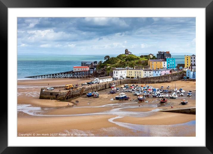  North Beach and Harbour, Tenby Framed Mounted Print by Jim Monk