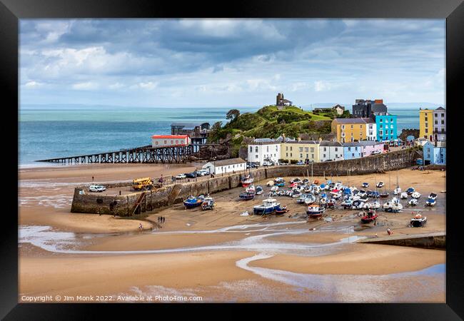  North Beach and Harbour, Tenby Framed Print by Jim Monk