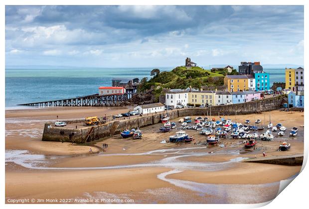  North Beach and Harbour, Tenby Print by Jim Monk