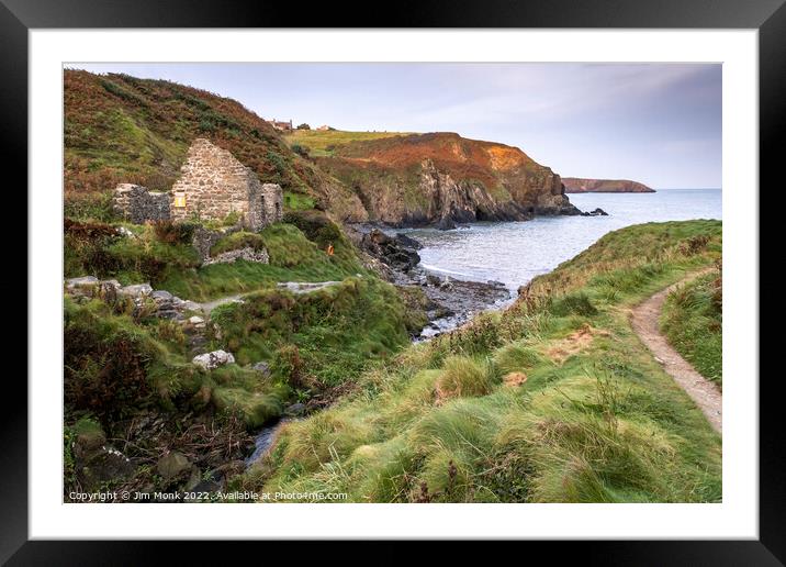 Trefin Mill Ruins, Pembrokeshire Framed Mounted Print by Jim Monk