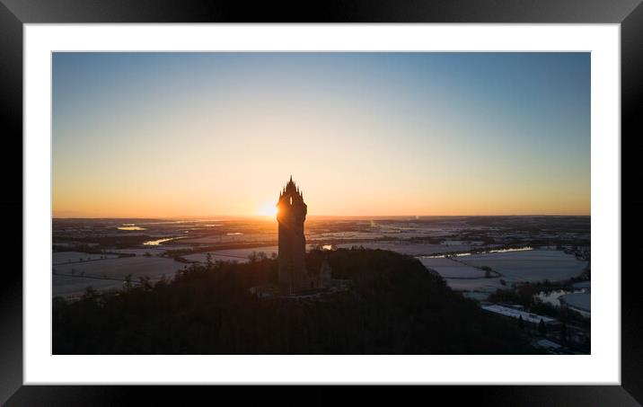 The Wallace Monument Sunrise Framed Mounted Print by Anthony McGeever