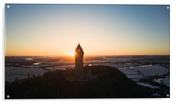The Wallace Monument Sunrise Acrylic by Anthony McGeever