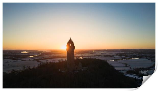 The Wallace Monument Sunrise Print by Anthony McGeever