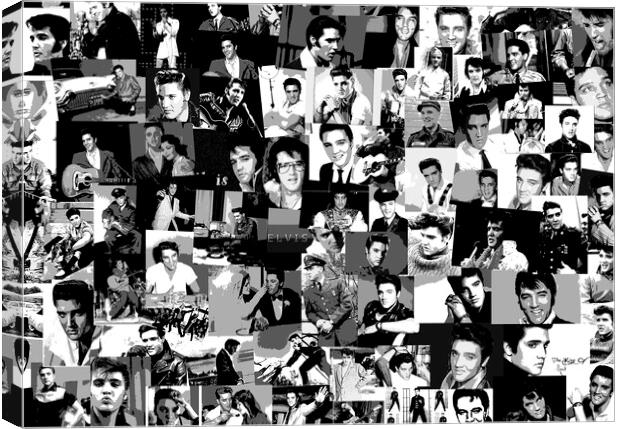 Elvis presley collage Canvas Print by chris smith