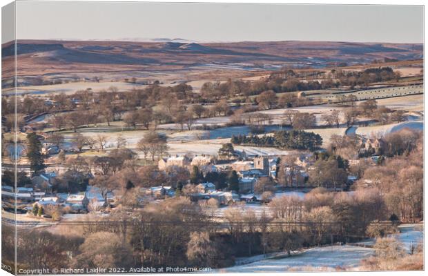 Frosty Romaldkirk, Teesdale from Folly Top Canvas Print by Richard Laidler