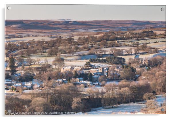 Frosty Romaldkirk, Teesdale from Folly Top Acrylic by Richard Laidler