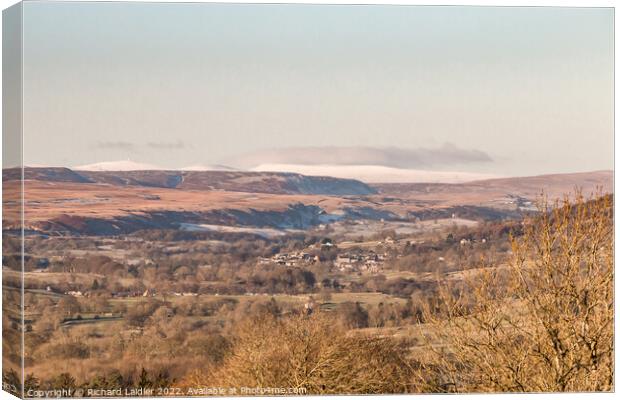 Frosty Middleton and Beyond from Folly Top Canvas Print by Richard Laidler