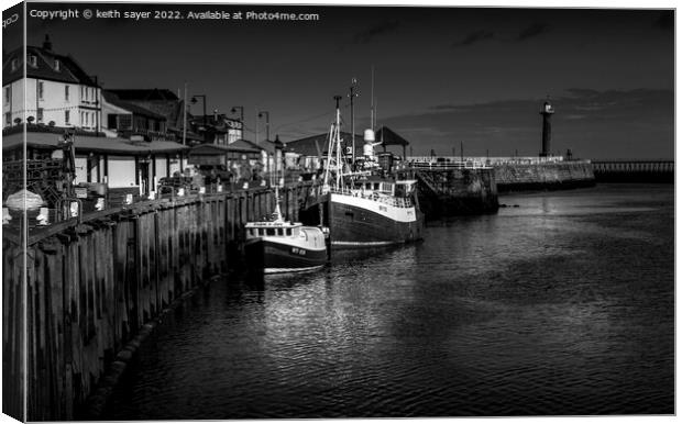 Whitby Harbour Canvas Print by keith sayer