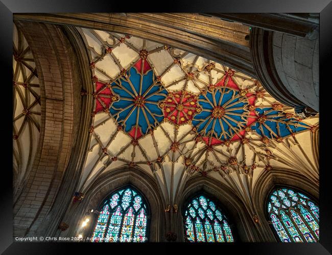  Tewkesbury Abbey decorative ceilings Framed Print by Chris Rose