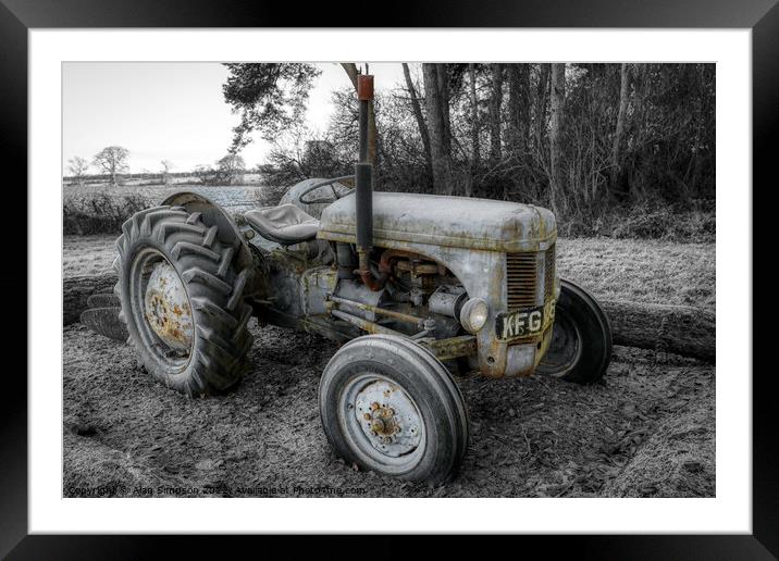 Ferguson Tractor Framed Mounted Print by Alan Simpson