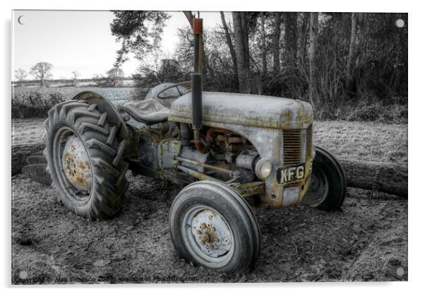 Ferguson Tractor Acrylic by Alan Simpson