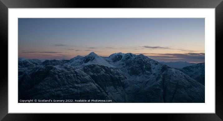 Bidean Nam Bian mountain Range, Glencoe, Scotland. Framed Mounted Print by Scotland's Scenery
