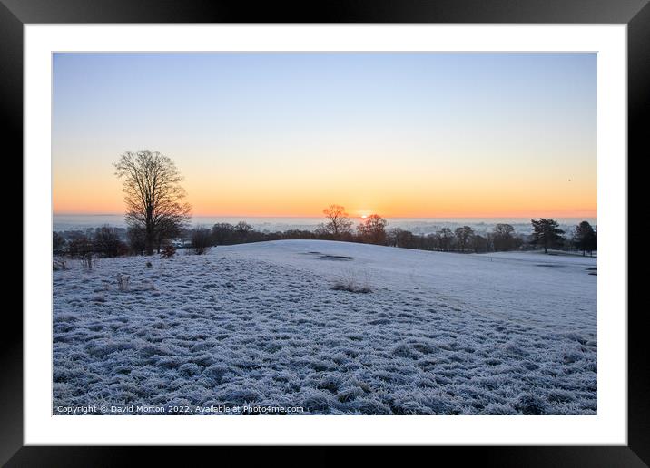 Sunrise on a Frosty Morning Framed Mounted Print by David Morton
