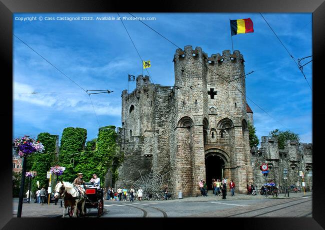 Ghent Castle of the Counts, Belgium Framed Print by Cass Castagnoli