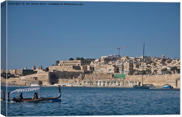 The Grand Harbour, Valletta, Malta Canvas Print by Jim Jones
