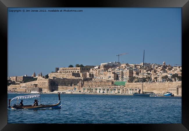 The Grand Harbour, Valletta, Malta Framed Print by Jim Jones