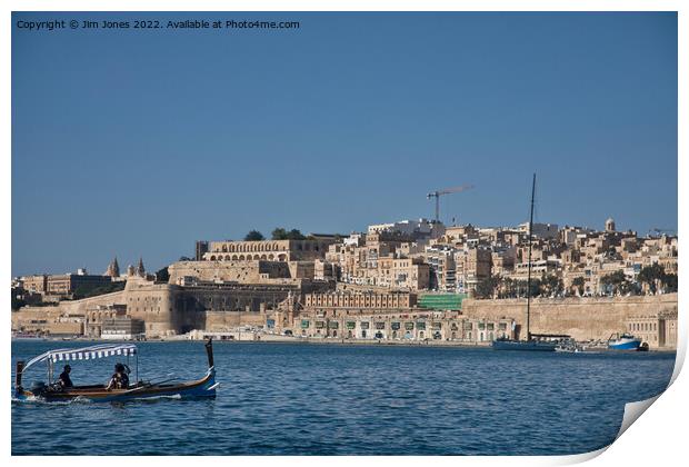 The Grand Harbour, Valletta, Malta Print by Jim Jones