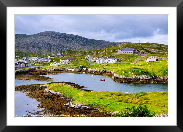 Picturesque Ardinashaig, Scalpay, Outer Hebrides Framed Mounted Print by Kasia Design