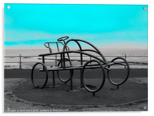 The Easter Egg Steam Car Sculpture of Bexhill Acrylic by Mark Ward