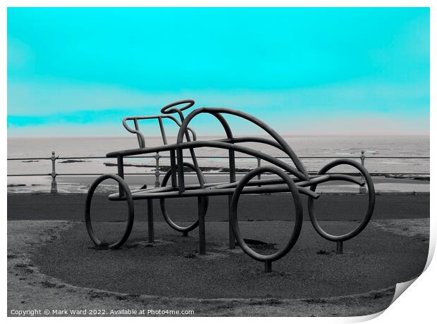 The Easter Egg Steam Car Sculpture of Bexhill Print by Mark Ward