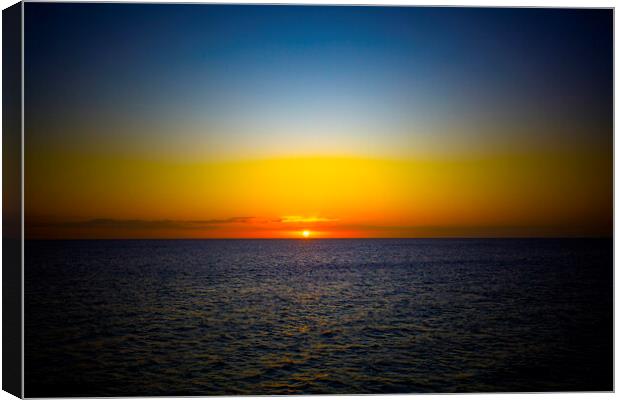 Sunset Over the Sea on East Coast Canvas Print by Antonio Ribeiro