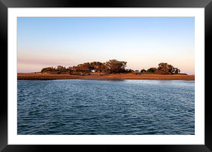 Round Island Hervey Bay at Sunset Framed Mounted Print by Antonio Ribeiro