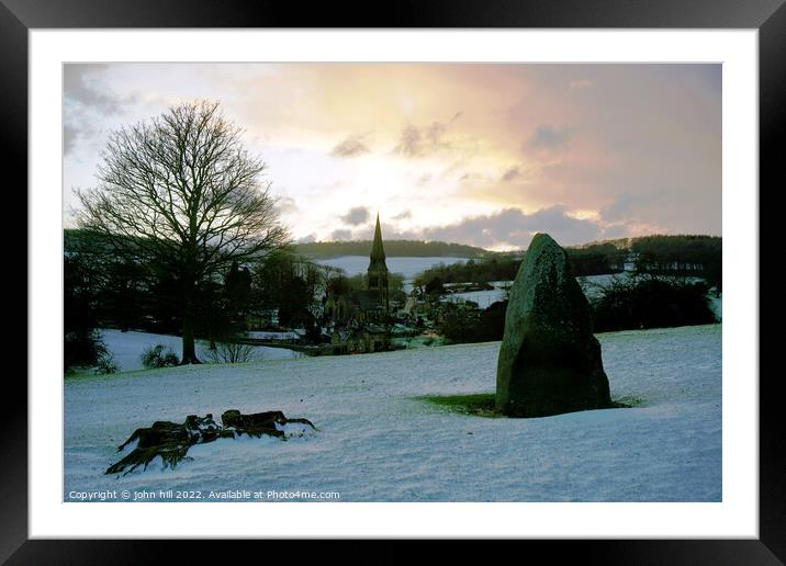 Sunrise at Edensor, Derbyshire Framed Mounted Print by john hill