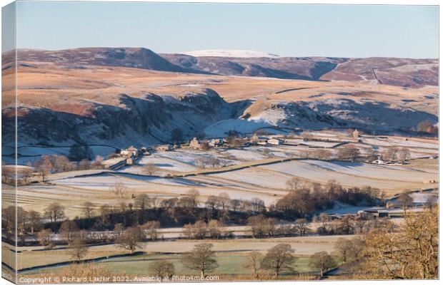 Frosty Holwick, Teesdale from Middle Side Canvas Print by Richard Laidler