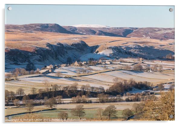 Frosty Holwick, Teesdale from Middle Side Acrylic by Richard Laidler