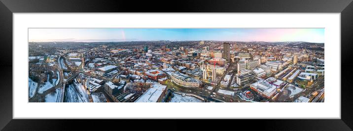 Sheffield Skyline Sunrise Framed Mounted Print by Apollo Aerial Photography