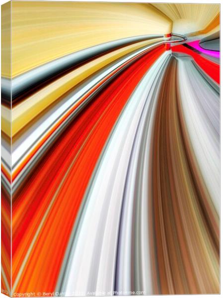 Chromatic Swirl Canvas Print by Beryl Curran